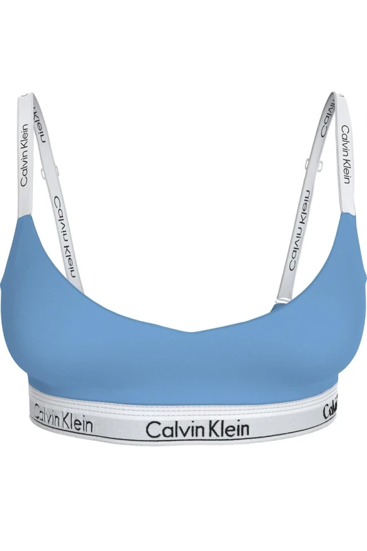 Calvin Klein Women’s Lightly Lined Bralette with Stretch Band, Blue (Blue Descent), S - Image 1