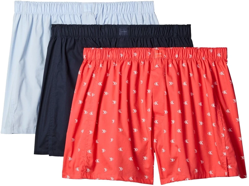 Calvin Klein Men Boxer Trad 3PK PINK (Shoreline/Diamond Logo Punch Pink/B) M