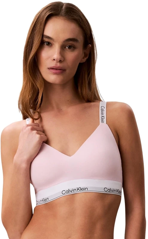 Calvin Klein Women's Lghtly Lined Bralette LV00QF8504 Bralette, Multi (Cradle Pink), XL