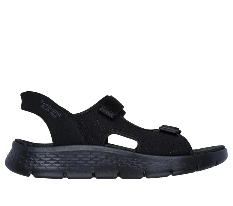 Skechers Men's Go Walk Flex Sandal - Black and Lime 10.5 UK