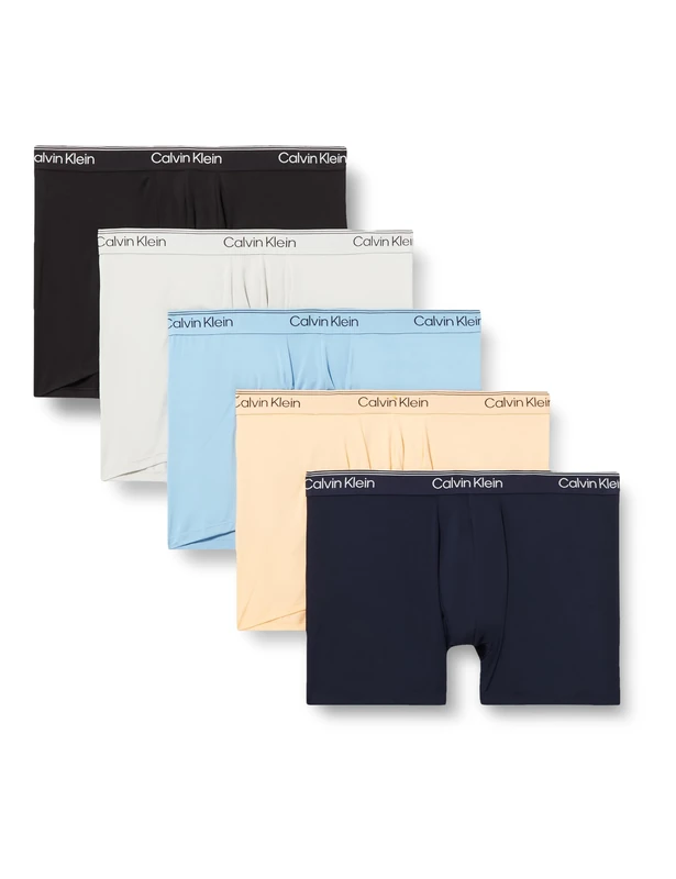Calvin Klein Men BOXER BRIEF 5PK ORANGE (Light Cast/Shoreline/Peach Bliss/Bl) XS