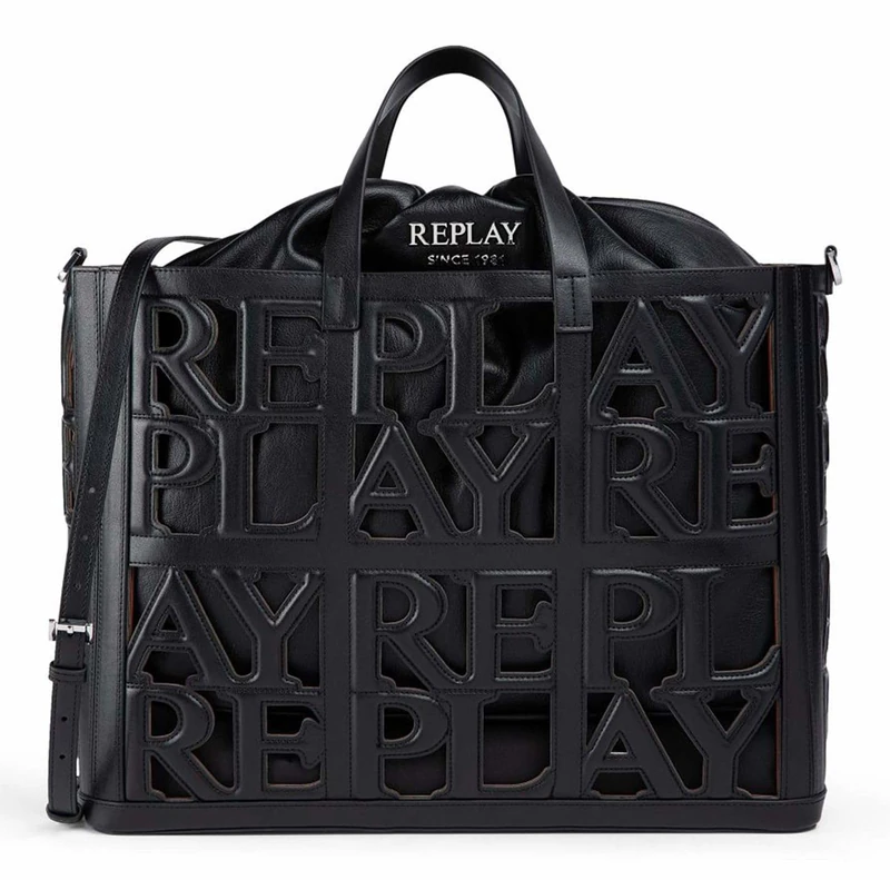 Replay Women Fw3837 Bag, X086 Black + Cambridge Brown, Einheitsgröße - Image 1