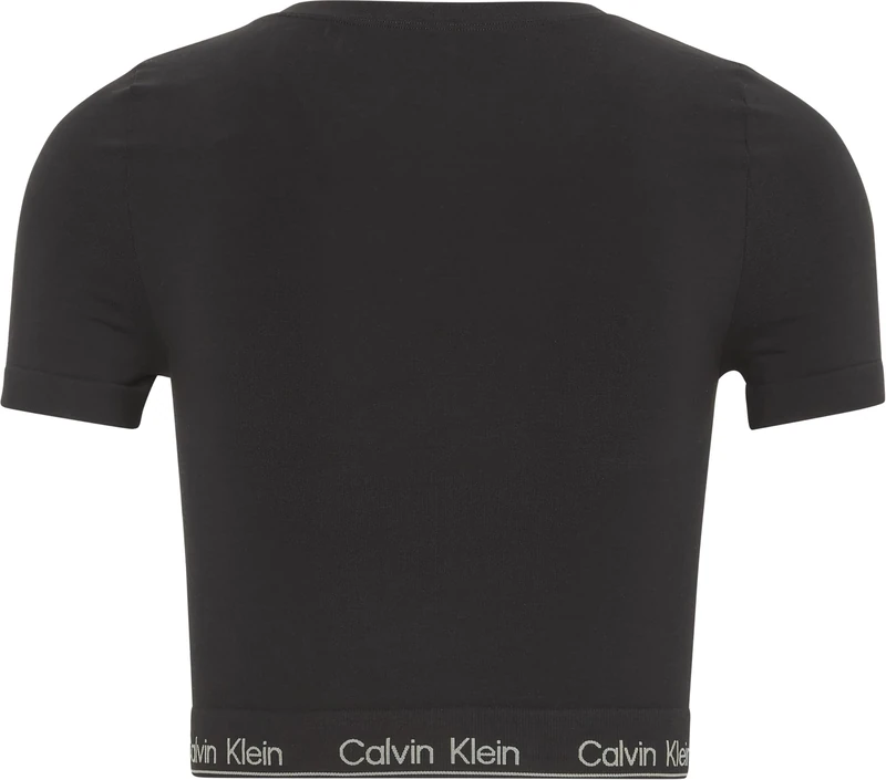 Calvin Klein Women's Short Sleeve Top LV00QF8342 Shapewear Tee, BLACK (Black), M
