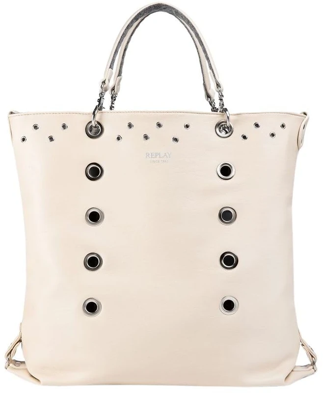 Replay Women Fw3816 Bag, X080 Washed Black + Birch + Shiny Black, Einheitsgröße
