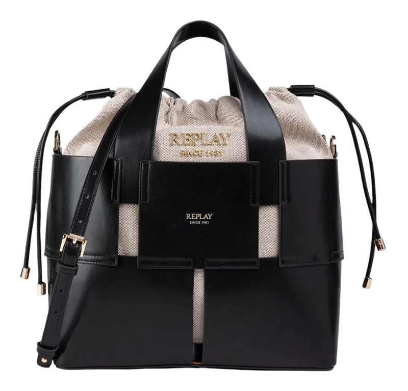 Replay Women's FW3838 Bag, X085 Black + PARTR. + Off White + MONK'R