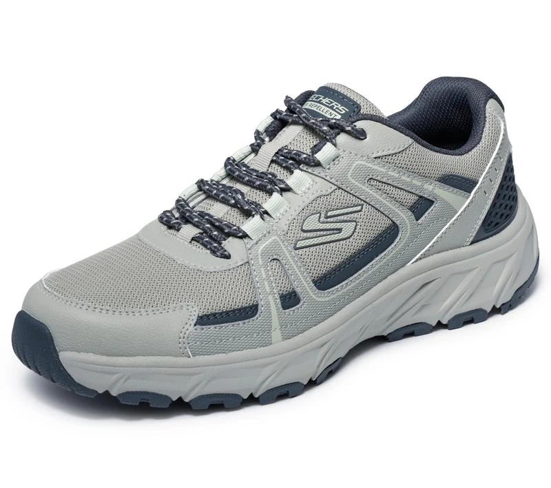Skechers Men's Hillcrest 2.0 Sabbaday Falls Sneaker, Light Gray Synthetic/Textile/Trim, 8.5 UK