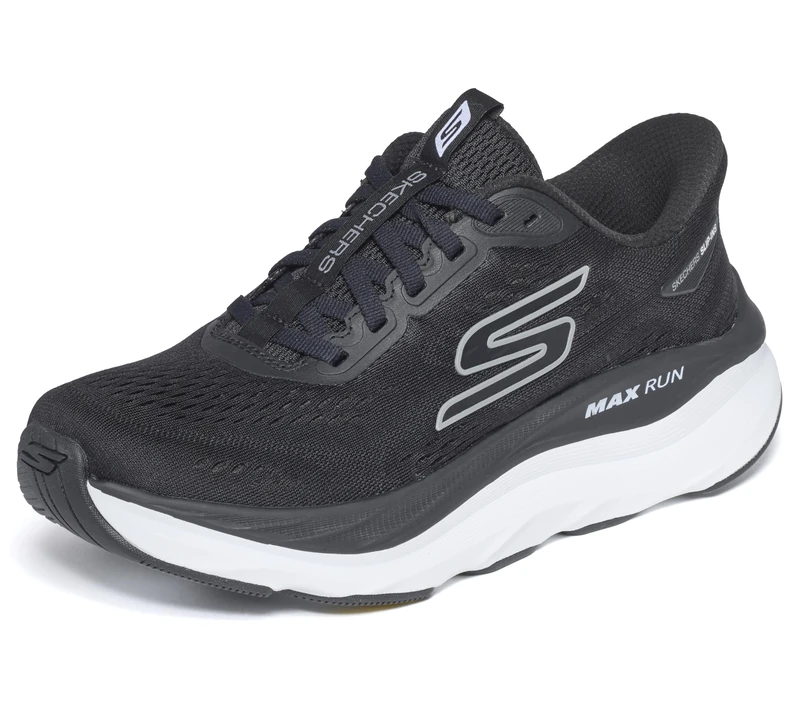 Skechers Women's Slip-Ins: Max Run Trainer, Black/White, 5.5 UK