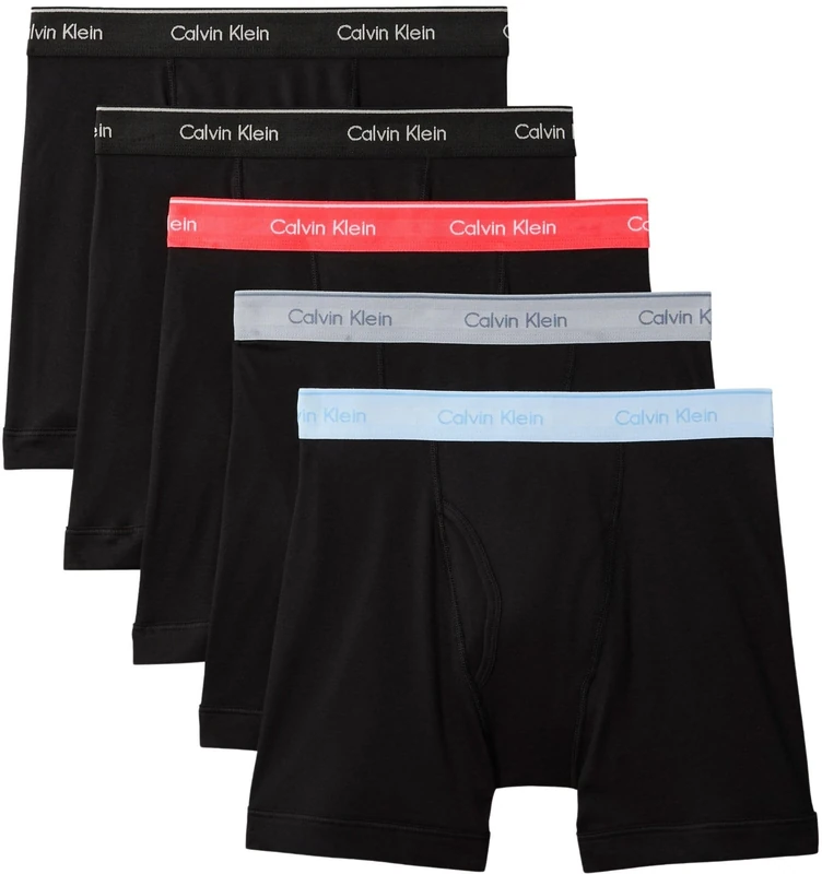 Calvin Klein Men BOXER BRIEF 5PK PINK (Black Bodies w/Black/Misty Grey/Pu) XL