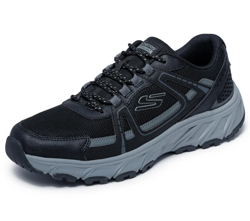 Skechers Men's Hillcrest 2.0 Sabbaday Falls Sneaker, Black Synthetic/Textile/Trim, 7.5 UK