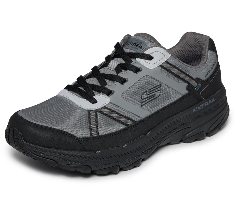 Skechers Men's Go Run Trail Altitude 2.0 Altaridge Trekking Low Cut Shoes, Gray Leather/Textile/Multi Trim, 9 UK