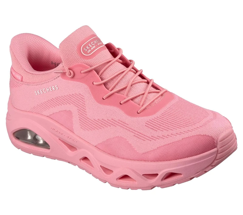Skechers Women's Uno Glide-Step Air Gliders Sneaker, Pink Mesh, 7 UK
