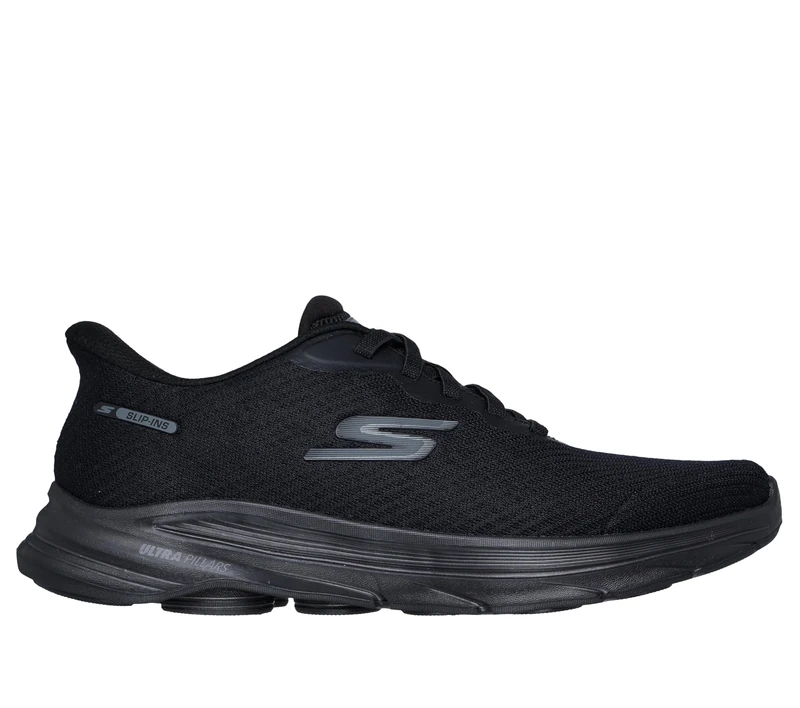 Skechers Men's Go Walk 8 Pate Slip-On Sneakers, Black Textile, 10 UK