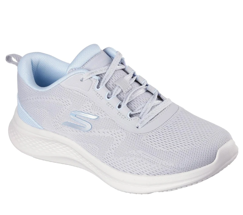 Skechers Women's Skech-Lite Pro 2.0 Everyday Pace Sneaker, Gray Mesh/Lt Blue Trim, 4 UK