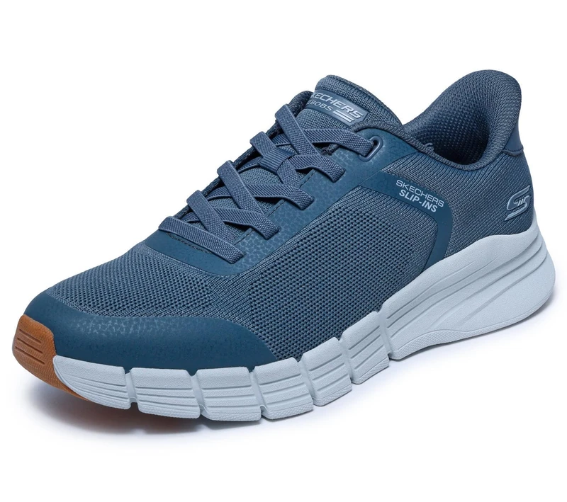 Skechers Men's Bobs B Flex 2.0 Slip-On Sneakers, Charcoal Engineered Knit, 8 UK