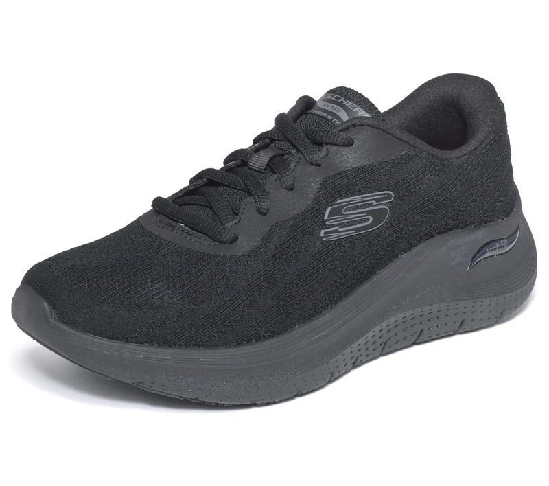 Skechers Women's Arch Fit 2.0 Sr Thuana Work Shoes, Black Textile/Synthetic, 3.5 UK