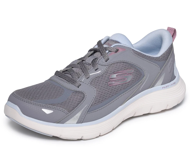Skechers Women's Flex Appeal 5.0 Retro Rush Sneaker, Charcoal Duraleather/Mesh/Multi Trim, 7.5 UK - Image 1