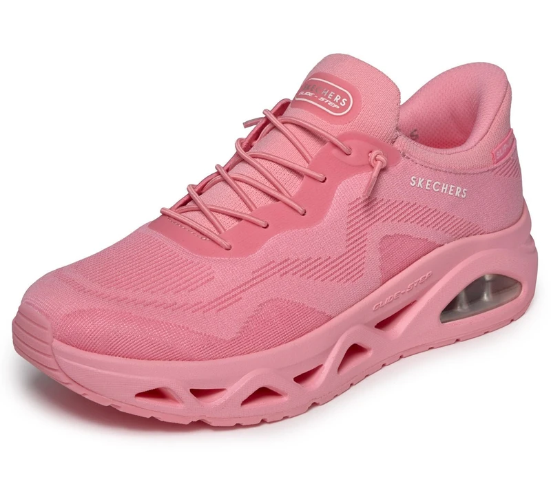 Skechers Women's Uno Glide-Step Air Gliders Sneaker, Pink Mesh, 4 UK