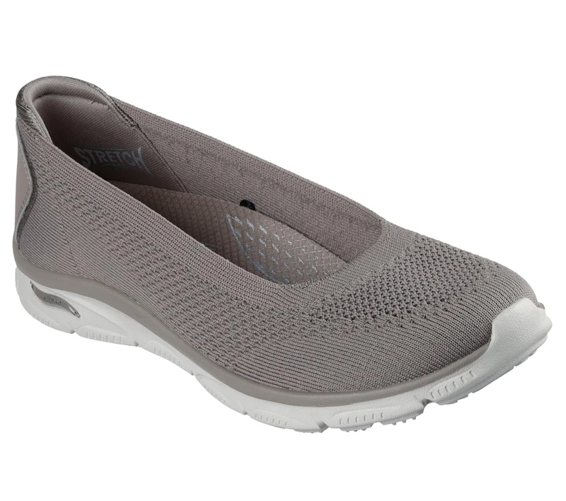 Skechers Women's Arch Fit Sunny Zen Walk Sneaker, Dark Taupe Knit, 5.5 UK