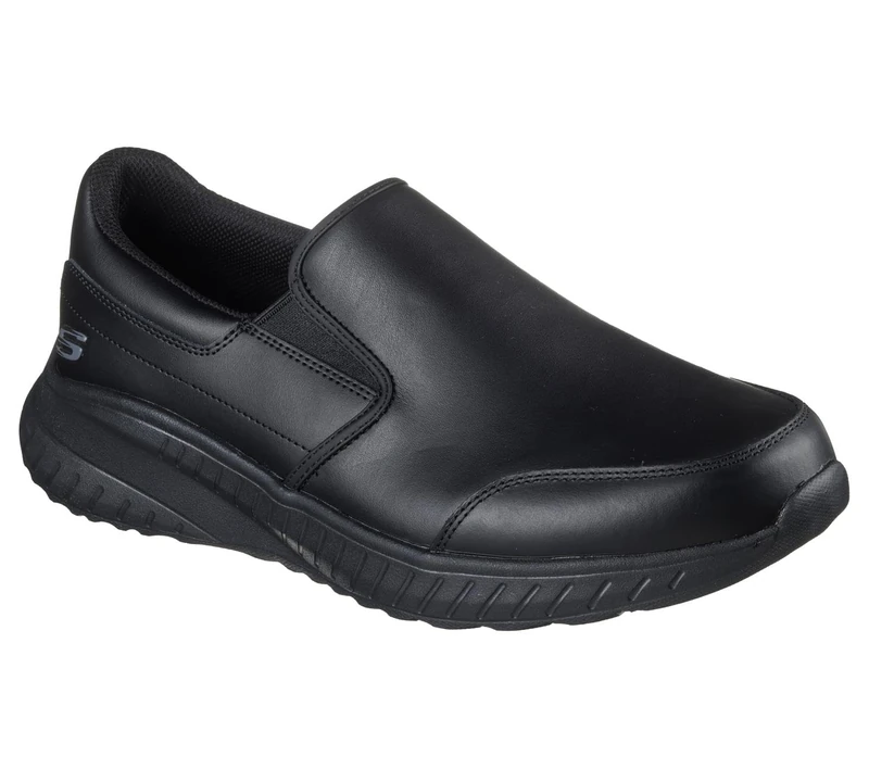 Skechers Men's Squad Chaos Sr Rockrath Health Care Professional Shoe, Blk Leather, 11 UK