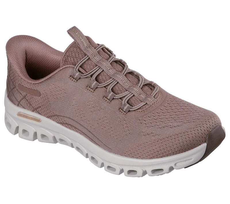 Skechers Women's Glide-Step Elevate Amaze Sneaker, Brown Mesh, 4.5 UK