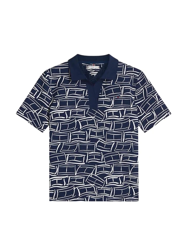 Tommy Hilfiger Women's 1985 Reg Pique Polo Ss Ww0Ww37820, Blue, M - Image 1