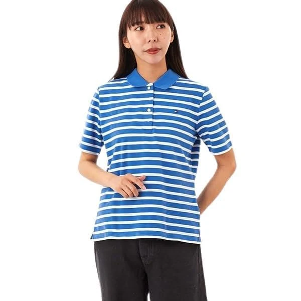 Tommy Hilfiger Women's 1985 Reg Pique Polo Ss Ww0Ww43224, Blue, XS