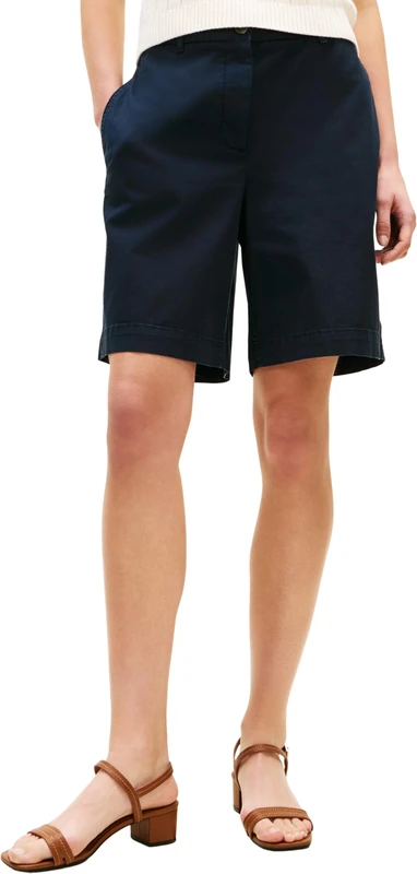 Tommy Hilfiger Women's Co GMD Blend Chino Short WW0WW49648, Blue, 32