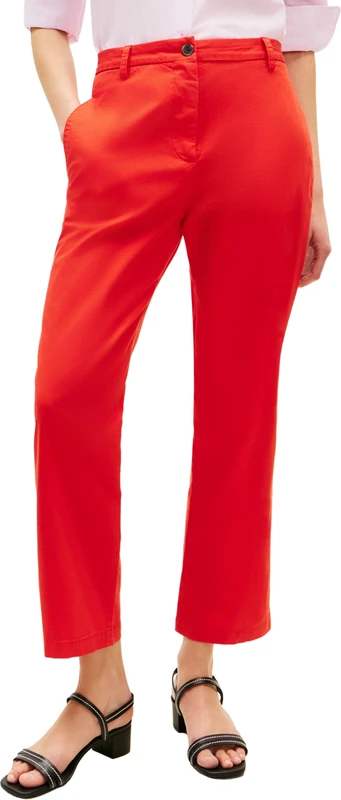 Tommy Hilfiger Women's Co GMD Slim Straight Chino WW0WW49647, Orange, 40