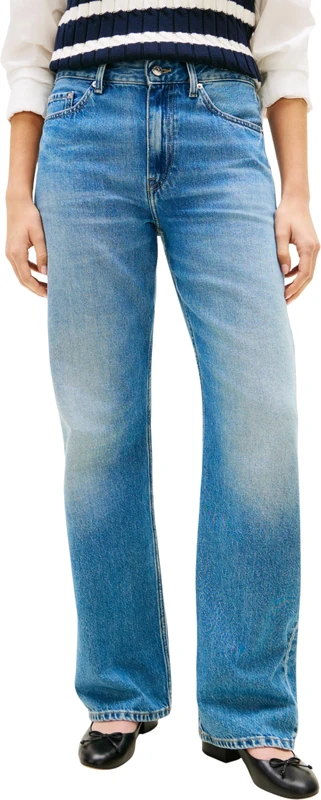 Tommy Hilfiger Women’s Jeans Finn Loose Straight Mid Waist, Blue (Finn), 29W/28L