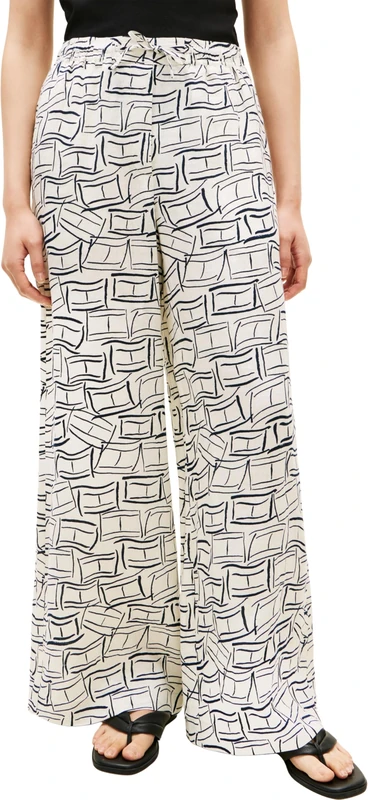 Tommy Hilfiger Women's Ess Linen Pull On Pants WW0WW48970, White, XS