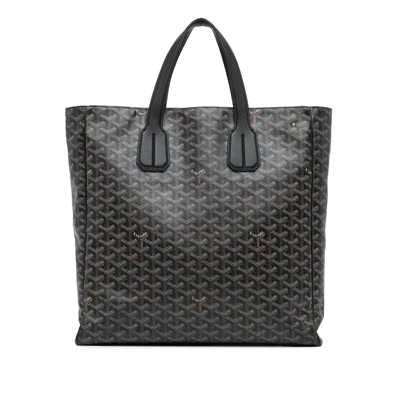 Goyard Goyardine Voltaire Handbag - Black Coated Canvas