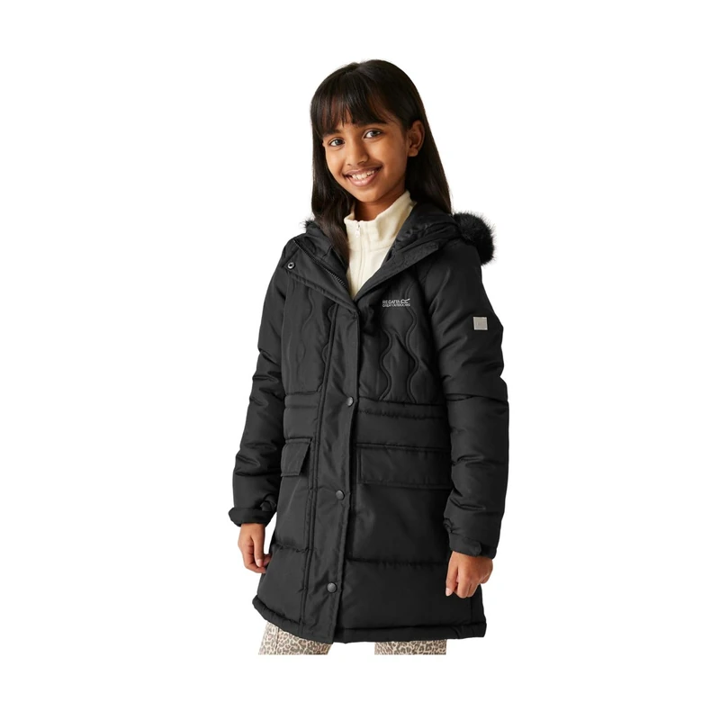 Regatta Kids Fabrizia II Quilted Jacket Water Repellent Reflective Trims Insulated Winter Coat