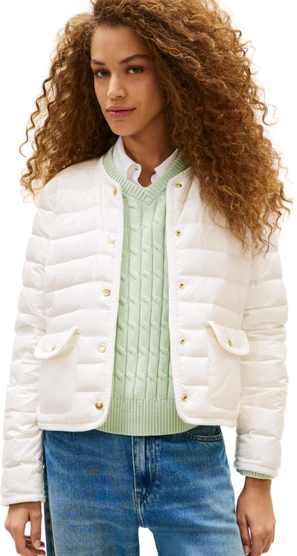 Tommy Hilfiger Women's Feminine Lw Down Jacket Ww0Ww37264, WHITE, XL