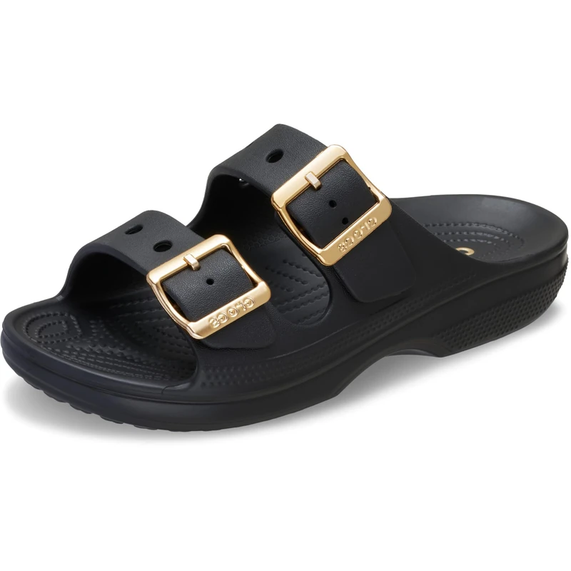 Crocs, Women, Saturday Metallic Buckle Sandal W, Black, 5 UK Women