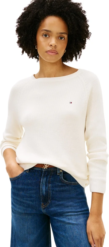 Tommy Hilfiger Women's Co Cardi Fine Gg Ls Boat-Nk SWT Ww0Ww44975, Yellow, L