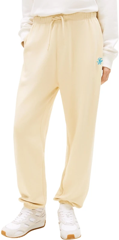 Tommy Hilfiger Women's Th Script Sweatpant WW0WW49706, Beige, S