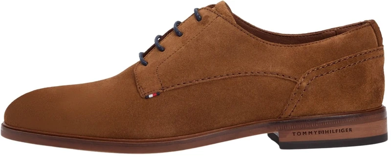Tommy Hilfiger Men's Hilfiger Suede Dress Shoe FM0FM05776 Derby Shoes, Brown (Coconut Grove), 10