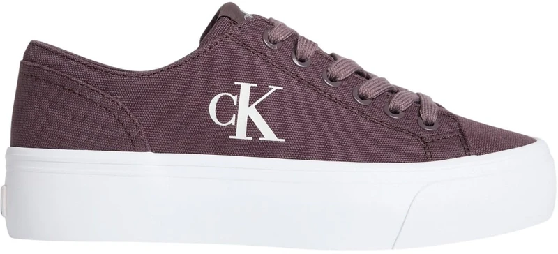 Calvin Klein Women's Vulc Flatform Low Cv Mg Yw0Yw01763 Low Top, Grey (Peppercorn), 6