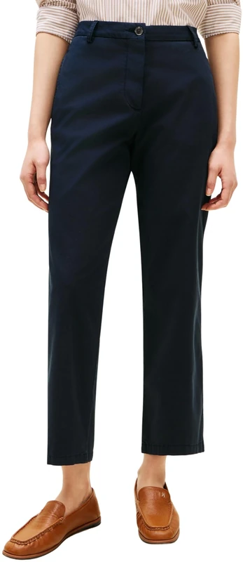 Tommy Hilfiger Women's Co GMD Slim Straight Chino WW0WW49647, Blue, 36