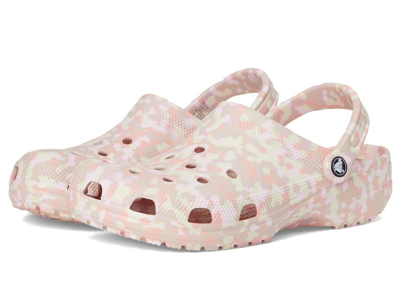 Crocs, Unisex Adult, Classic Confetti Clog, Pink Milk/Multi, 3 UK Men/ 4 UK Women