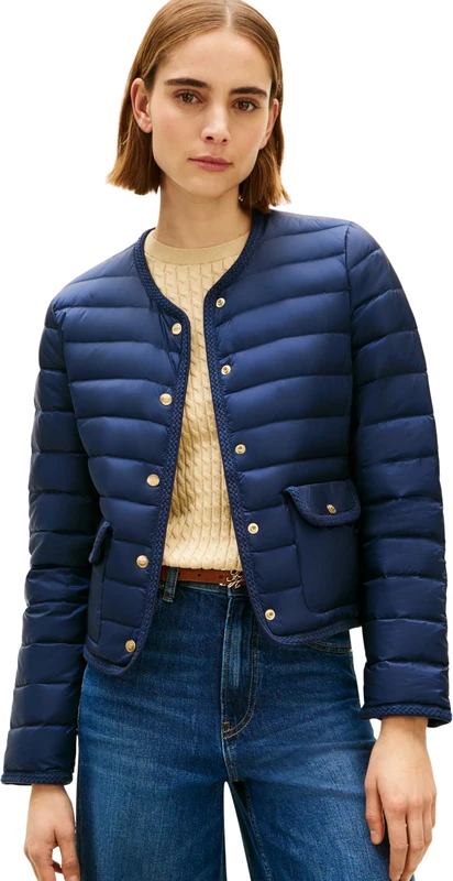 Tommy Hilfiger Women's Feminine Lw Down Jacket Ww0Ww37264, BLUE, L