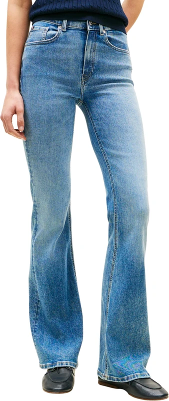 Tommy Hilfiger Women’s Jeans Finn Flare Mid Waist, Blue (Finn), 24W/32L