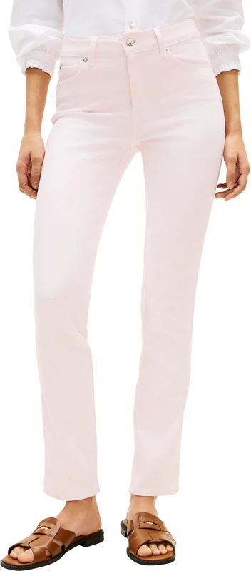 Tommy Hilfiger Women's DNM Clr Slim Rw WW0WW48579, Pink, 29W / 34L