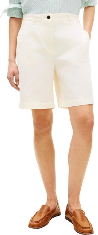 Tommy Hilfiger Women's Co GMD Blend Chino Short WW0WW49648, Beige, 34 - Image 1