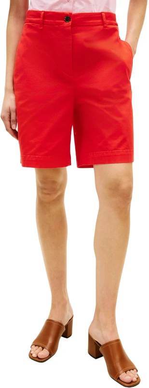 Tommy Hilfiger Women's Co GMD Blend Chino Short WW0WW49648, Orange, 34