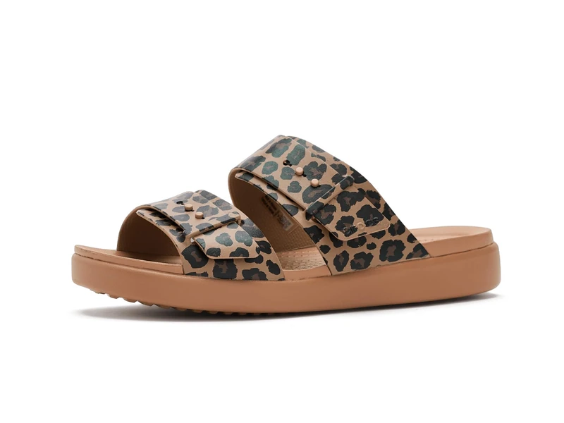 Crocs Women,Brooklyn Animal Buckle Low Low, Sepia/Leopard, 4 UK Women