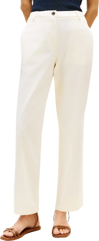 Tommy Hilfiger Women's Co GMD Slim Straight Chino WW0WW49647, Beige, 40