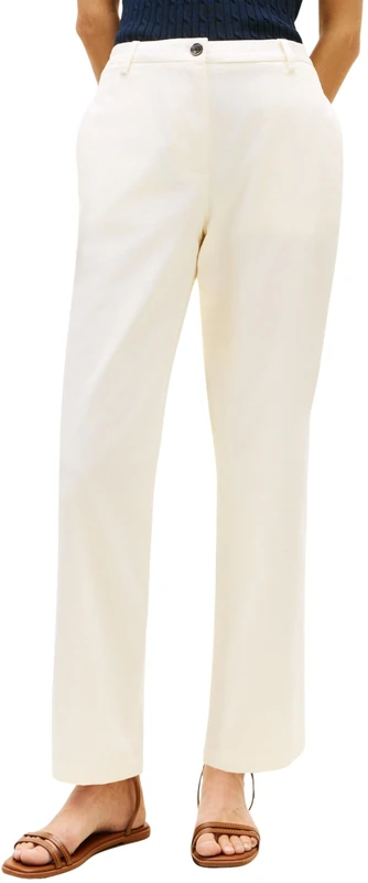 Tommy Hilfiger Women's Co GMD Slim Straight Chino WW0WW49647, Beige, 34