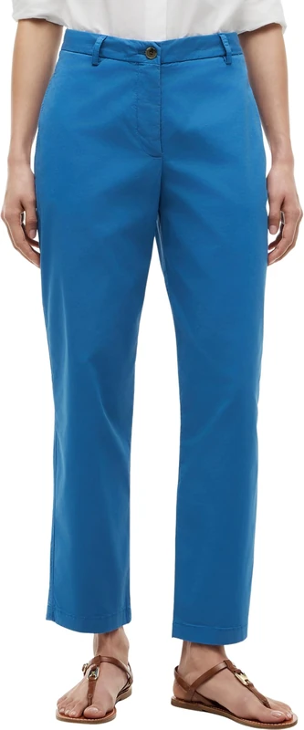 Tommy Hilfiger Women's Co GMD Slim Straight Chino WW0WW49647, Blue, 42