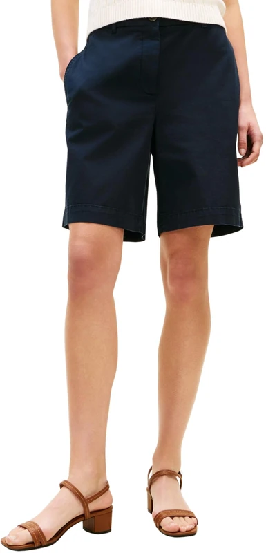 Tommy Hilfiger Women's Co GMD Blend Chino Short WW0WW49648, Blue, 44
